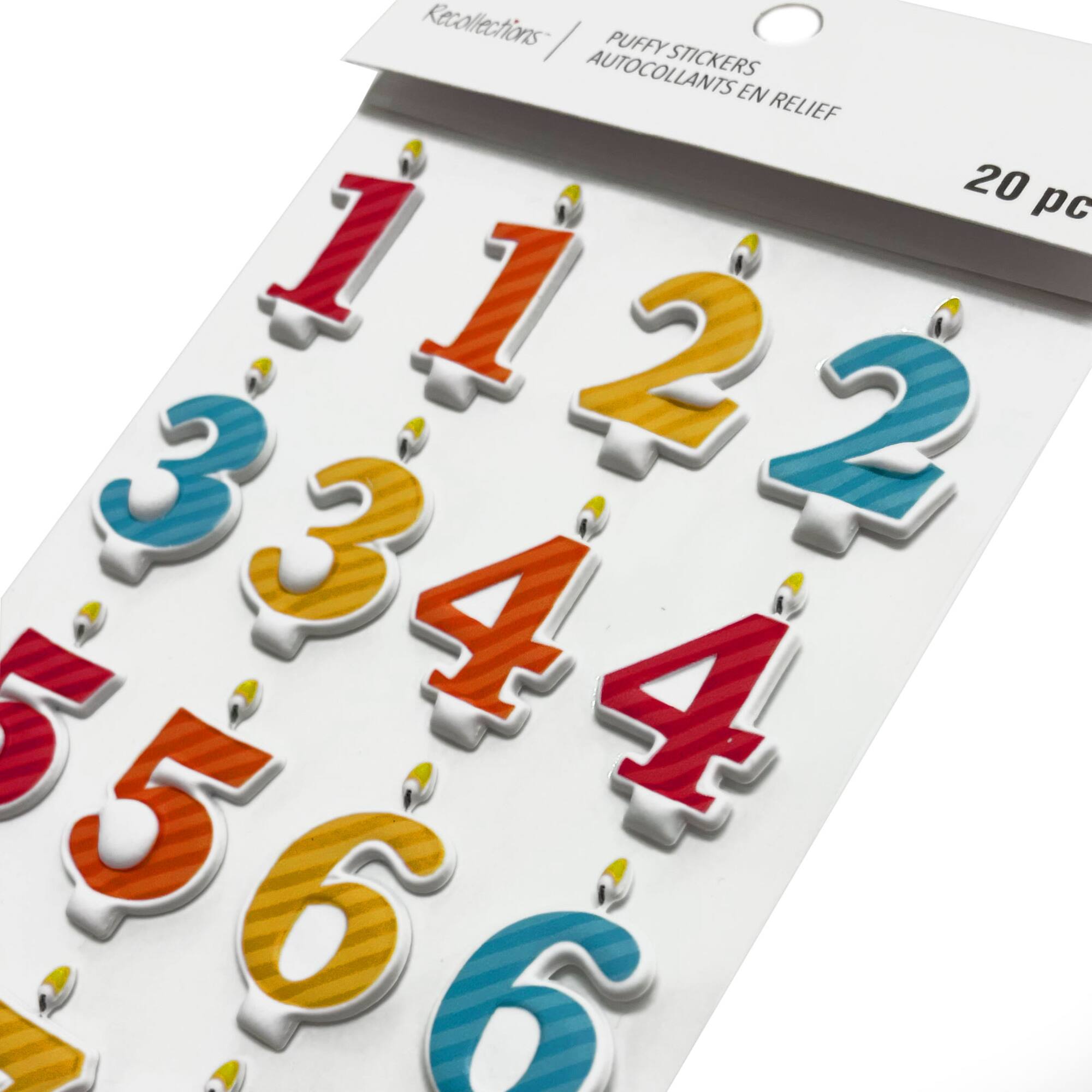 Birthday Number Candle Puffy Stickers by Recollections™